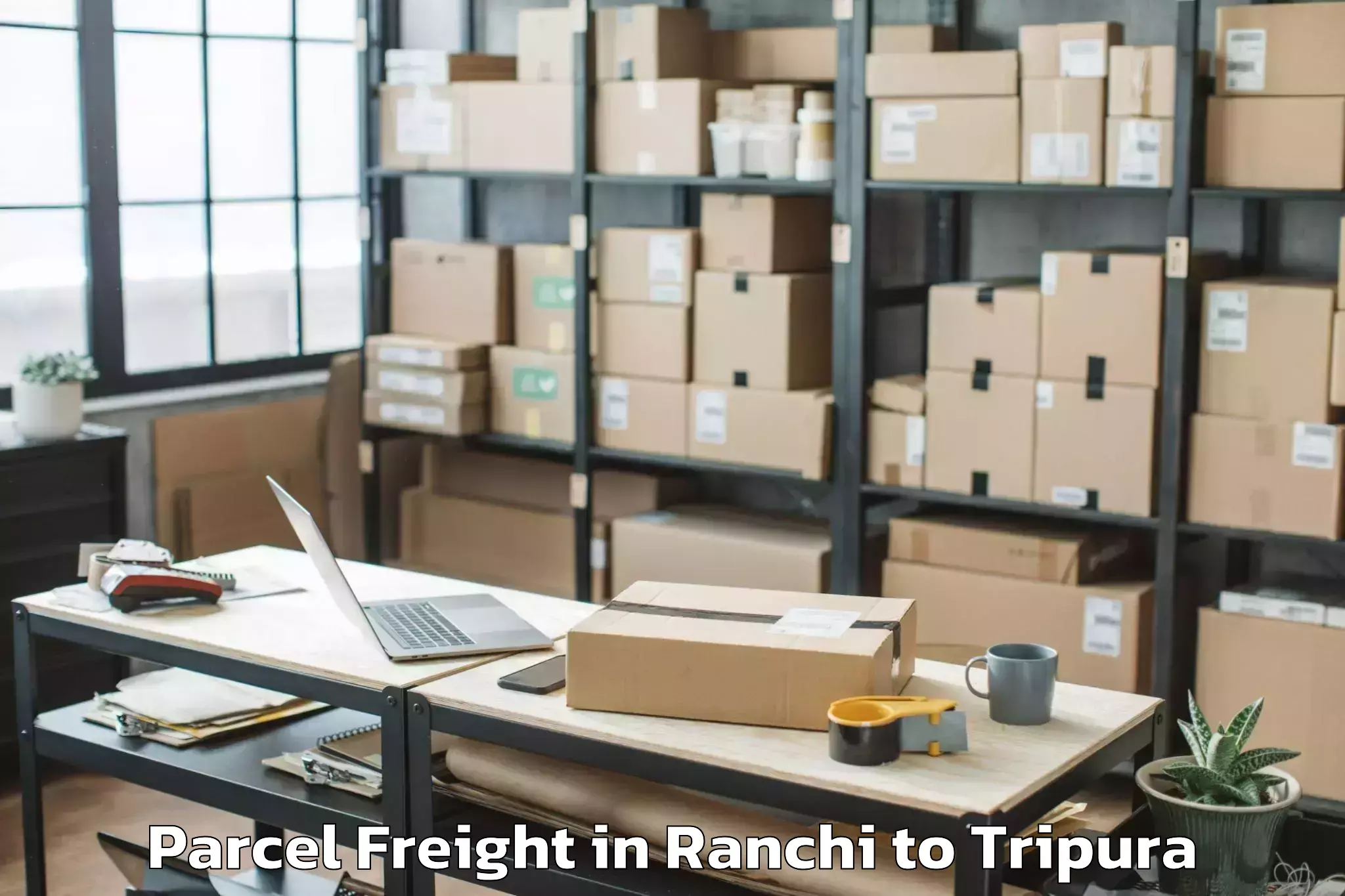 Book Ranchi to Kumarghat Parcel Freight Online